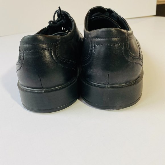 Ecco Black Leather Lace Up Dress Shoes 47